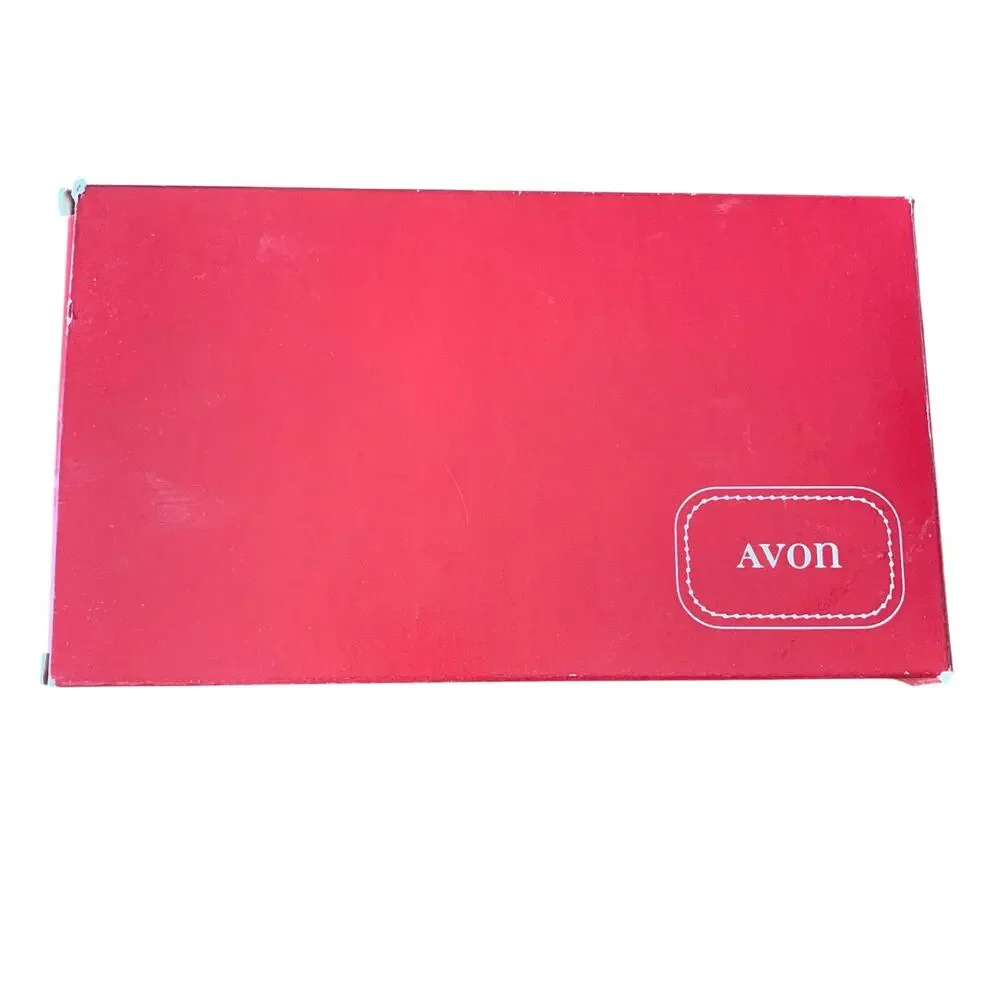 Avon Red Order Book Cover Folio Vintage in Box Pen
